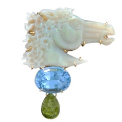 Sorab & Roshi Opal Horse Pin