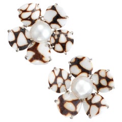 Sorab & Roshi Cone Shell Earrings with South Sea Pearl