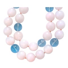 Sorab & Roshi Pink Opal & Blue Topaz Necklace