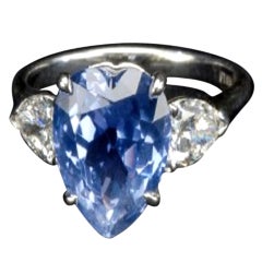 Heart Shaped Ceylon Sapphire Ring
