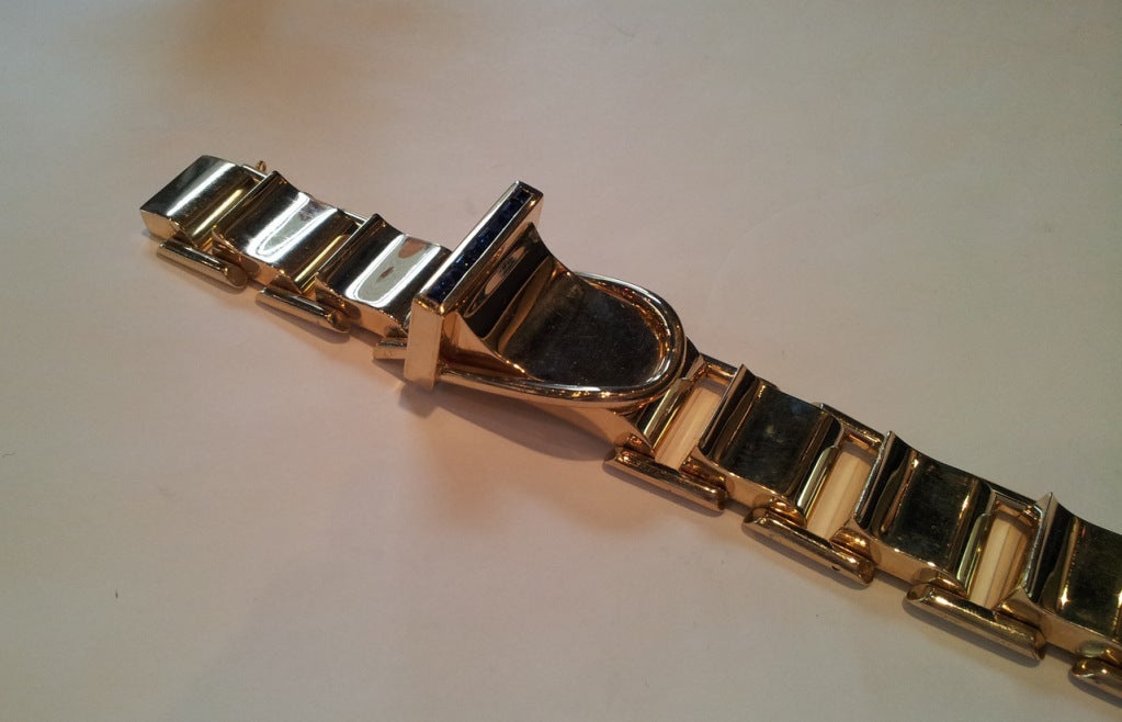 Rose Gold and Sapphire Lady's Retro Bracelet Watch