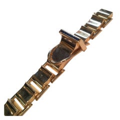 Rose Gold and Sapphire Lady's Vintage Bracelet Watch