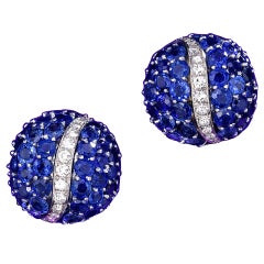 Sapphire and diamond earrings by Van Cleef & Arpels