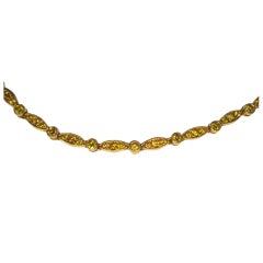Fancy Vivid Yellow Diamond Gold Necklace