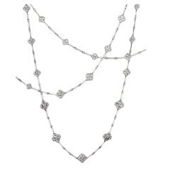 Long diamond chain necklace