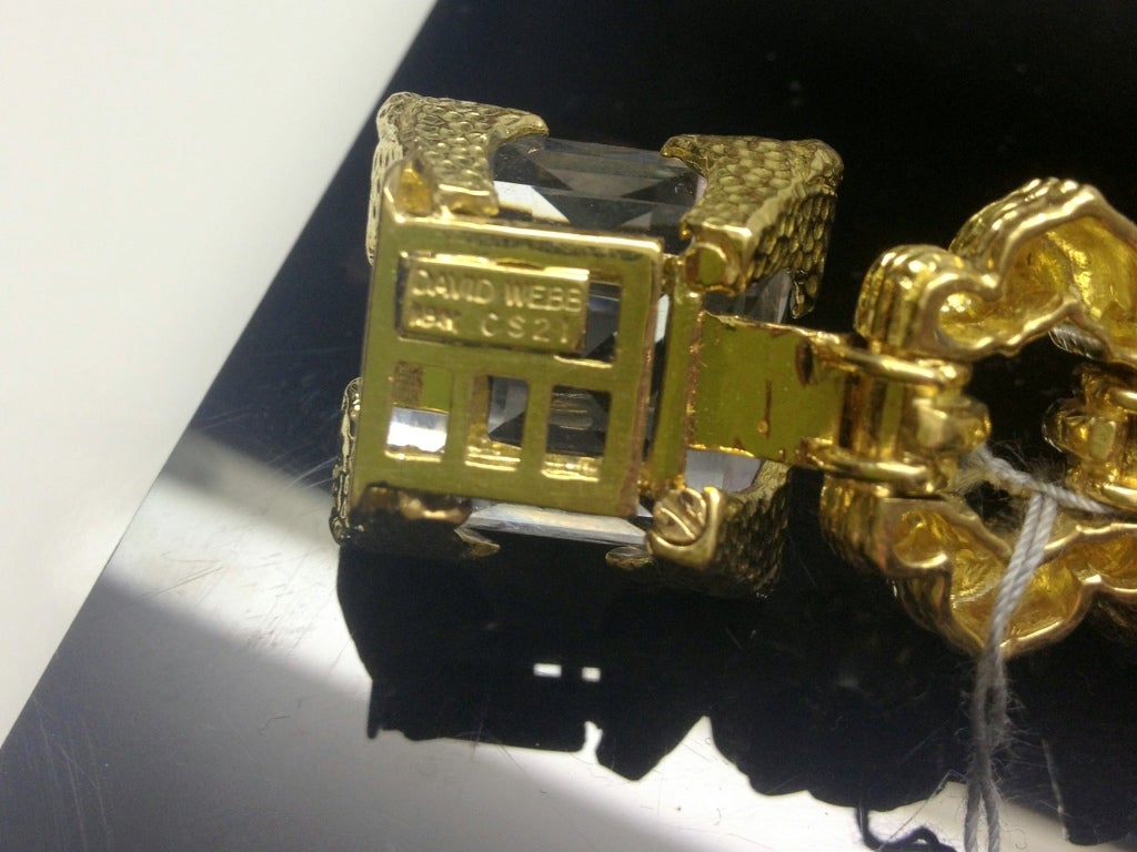 Women's Gold and rock crystal bracelet by David Webb