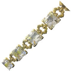 Gold and rock crystal bracelet by David Webb