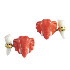 Charming Elephant Head Cufflinks