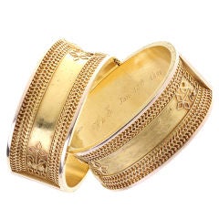 Antique Gold Victorian Bangles