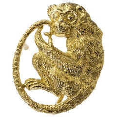 DAVID WEBB  Gold monkey buckle