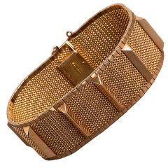 Retro Gold Mesh Bracelet