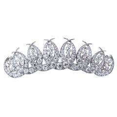 Antique Diamond Tiara Style Brooch