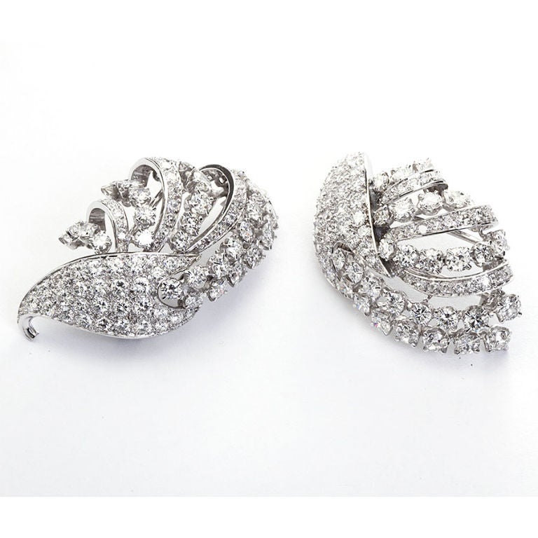 Art déco Bracelets jonc convertibles vintage en diamants