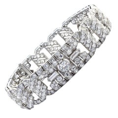 French Art Deco Diamond Bracelet 14.50 Carats