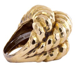 DAVID WEBB High Domed Gold Conch Ring