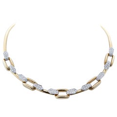 David Webb Diamond Gold Necklace