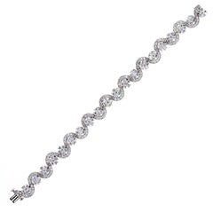 Oscar Heyman Diamond Platinum Serpentine Bracelet 10 Carats