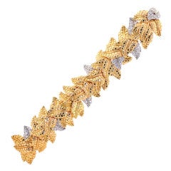Diamond & Gold Wreath Bracelet