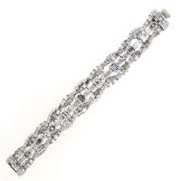Important French Elaborate Diamond Bracelet Important French Elaborate Diamond Bracelet