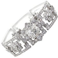 Antique Art Deco Diamond & Rock Crystal Bracelet