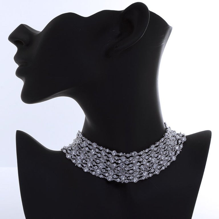 Diamond Draping Choker In Excellent Condition In Lakewood, NJ