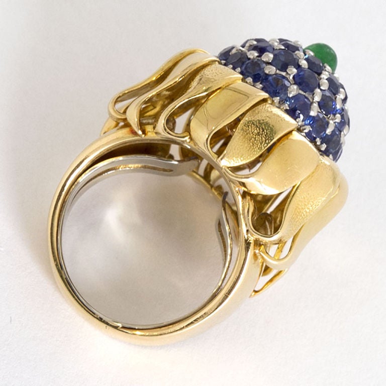 gold thistle ring