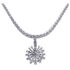OSCAR HEYMAN Diamond & Platinum Necklace