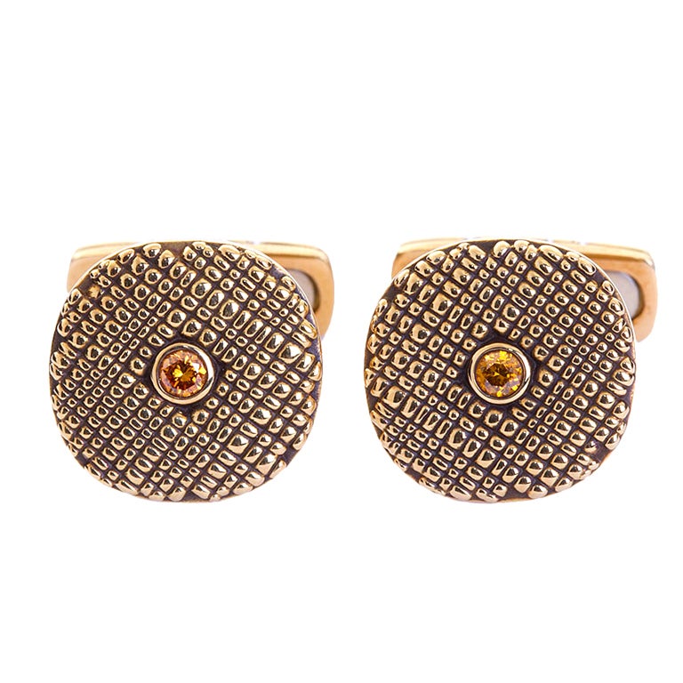 ALEX SEPKUS "Linen" style Cufflinks at 1stdibs