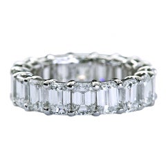 8 carat Emerald Cut Diamond Eternity Band