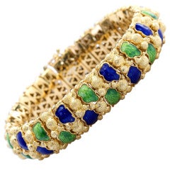 Gold Enamel Bracelet