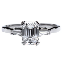 Classic Emerald Cut Diamond Engagement Ring