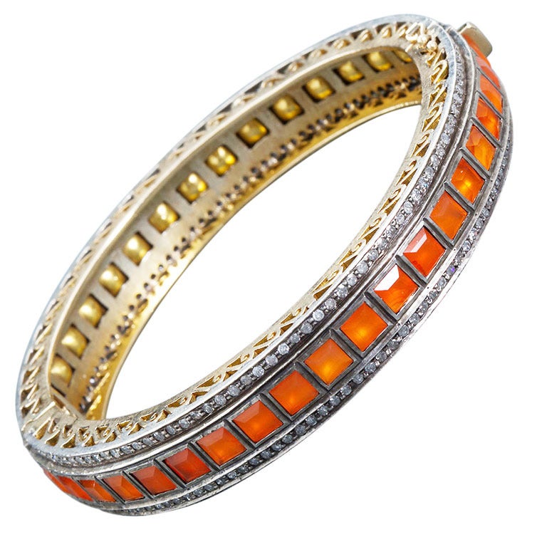 Lorraine Schwartz Fire Opal Antique Bangle