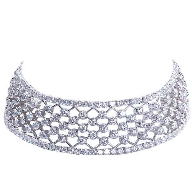 CARTIER Diamond Lattice Choker geordnete Necklace