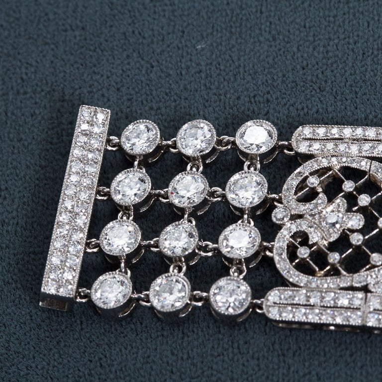 Women's Art Deco Diamond Lace Choker Necklace