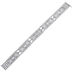 Vintage Art Deco Diamond Lace Choker Necklace