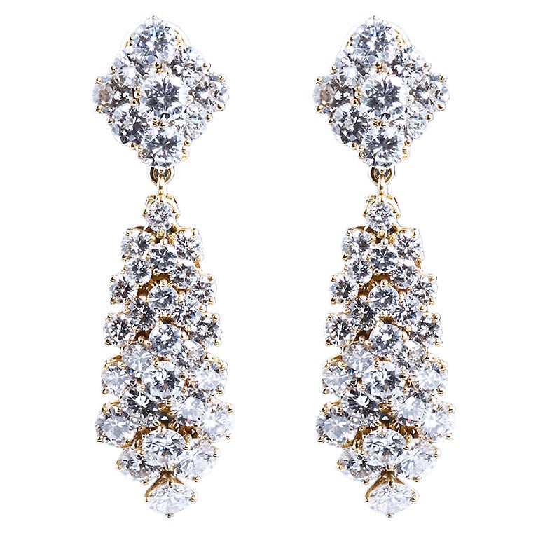 VAN CLEEF & ARPELS Diamond Drop Earrings