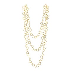 Gold Open Link Long Necklace