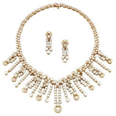 BULGARI Diamond Necklace and Earring Suite