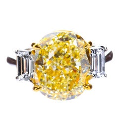 7.bague à diamant jaune de 21 carats en forme de coussin