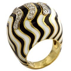 DAVID WEBB Zebra Motif  Ring