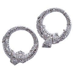 Antique Art Deco Calibrated Diamond Brooches