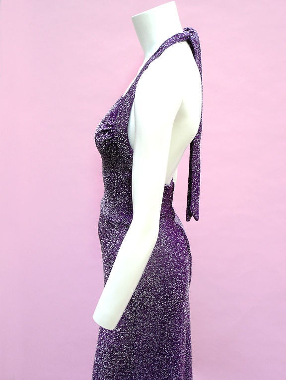 EARLY 70S RADLEY OF LONDON LUREX GOWN 4