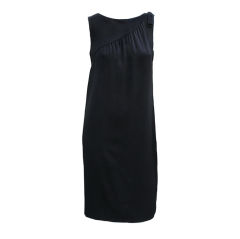 Retro 60s Lanz Simple Black Sheath Dress