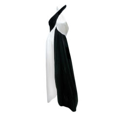 70S BILL TICE BLACK AND WHITE GOWN