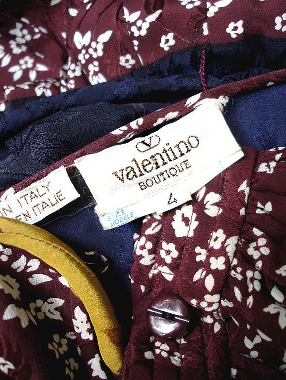 80S VALENTINO PRINT SILK DRESS 6