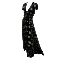 70S-DOES-30S BLACK AND WHITE TEA DRESS
