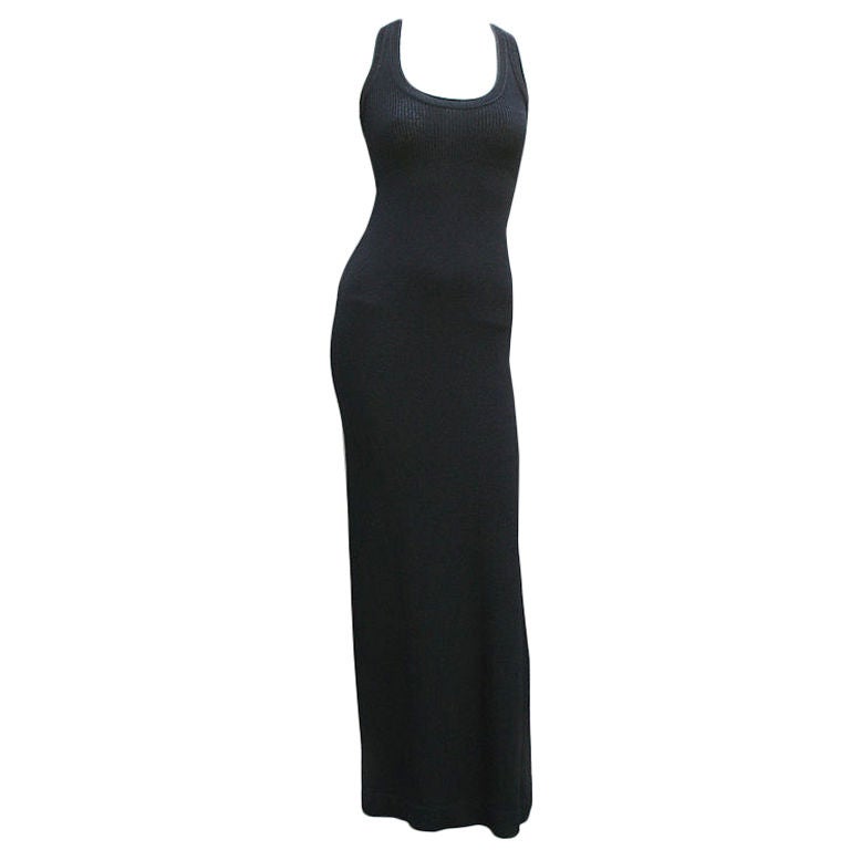 70S YOUTH GUILD TRICOTS KNIT NOIR GOWN