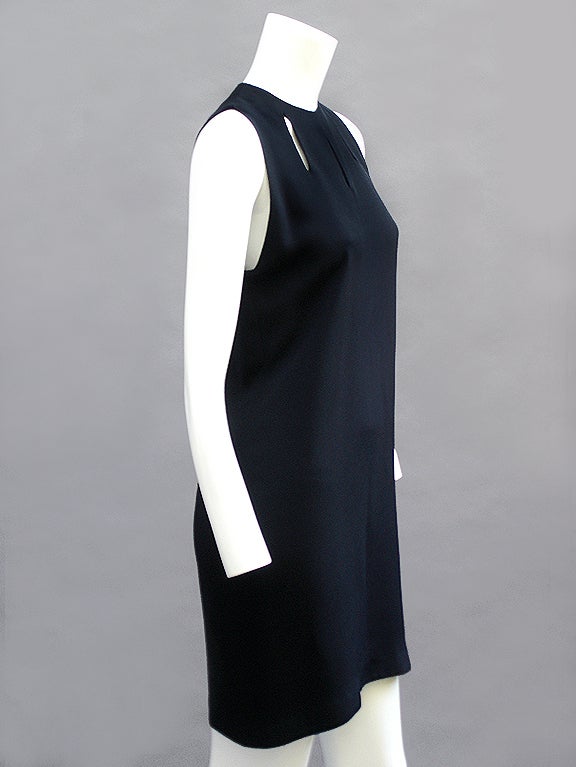 90s Gianni Versace Key Hole Little Black Dress For Sale 1