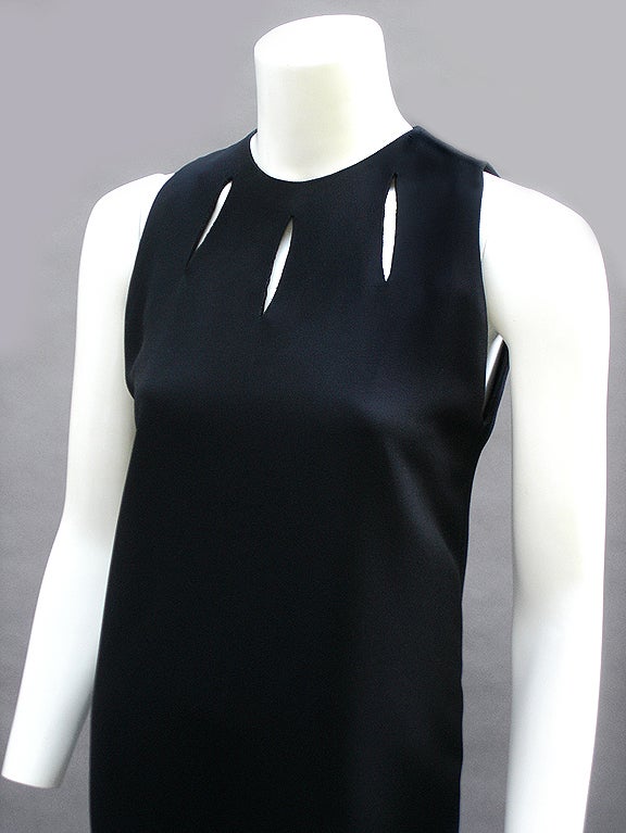 90s Gianni Versace Key Hole Little Black Dress For Sale 2