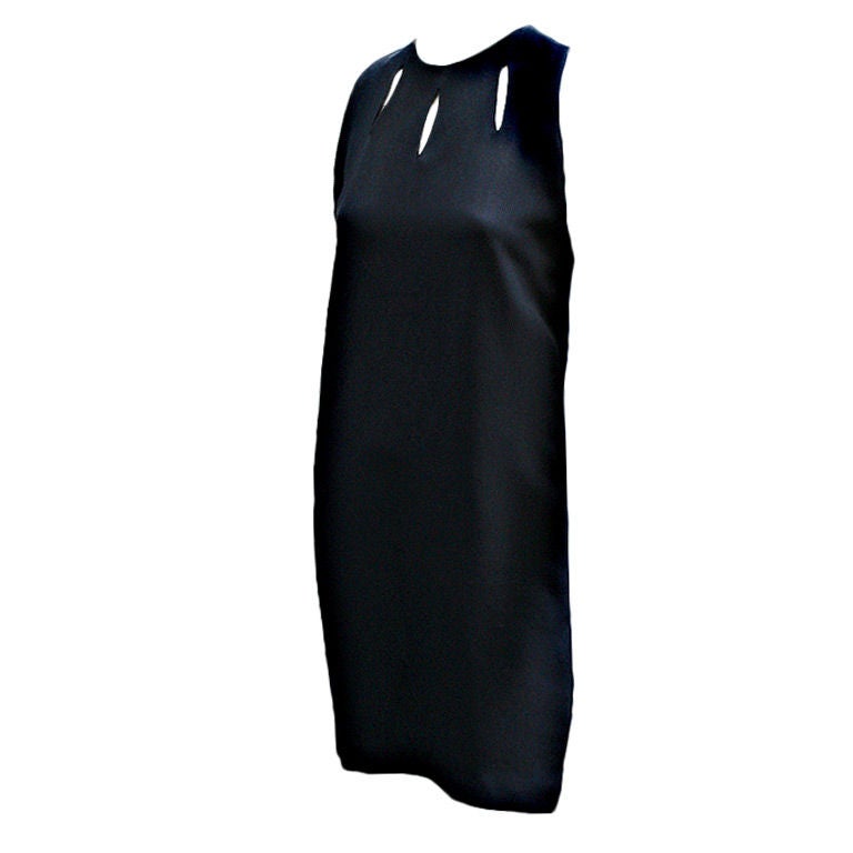 90s Gianni Versace Key Hole Little Black Dress For Sale